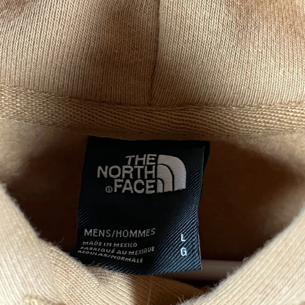 The North Face Heavyweight Hoodie Mens Large Almond Butter Monogram Relaxed Fit